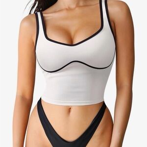 Black and White Women's Crop Top